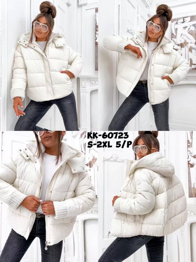 Kurtki damskie zimowe Roz S-2XL, 1 Kolor Paczka 5 szt